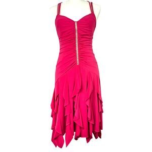 Vintage Scott McClintock Hot Pink Body Con Dress Small Barbie